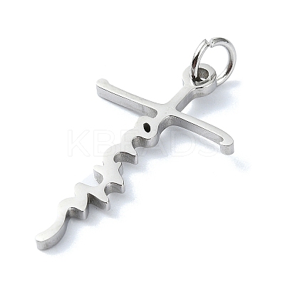 Non-Tarnish 304 Stainless Steel Pendants STAS-C097-66P-1