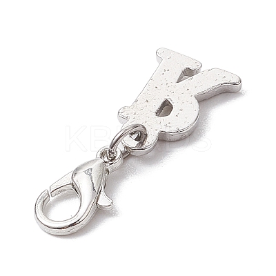 26Pcs Letter A~Z Alloy Rhinestone Pendant Decorations HJEW-JM02651-1