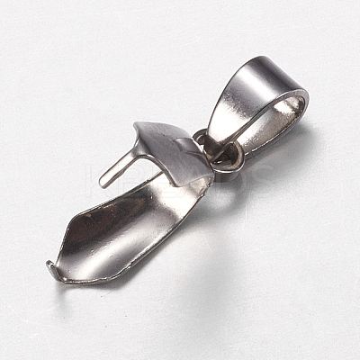 Tarnish Resistant 201 Stainless Steel Ice Pick Pinch Bails LS-STAS-I097-041B-1