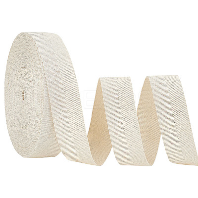 25 Yards Flat Cotton Herringbone Ribbons OCOR-BC0006-16-1