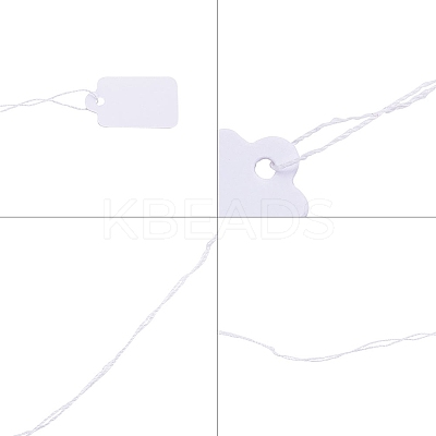 White Rectangle Jewelry Price Tags X1-TOOL-C003-02-1