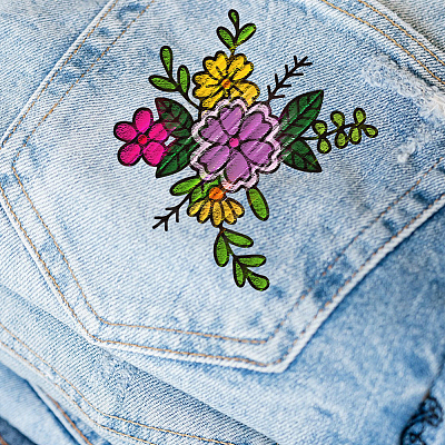 4 Sheets 11.6x8.2 Inch Stick and Stitch Embroidery Patterns DIY-WH0455-043-1