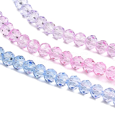 Transparent Painted Glass Beads Strands X1-DGLA-A034-T4mm-A08-1