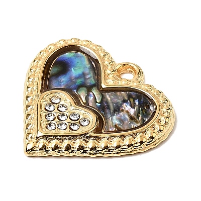 Natural Paua Shell Pendants STAS-P431-30G-01-1
