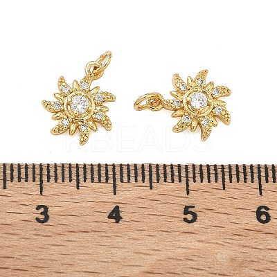 Brass Micro Pave Cubic Zirconia Pendants KK-A291-25B-G-1