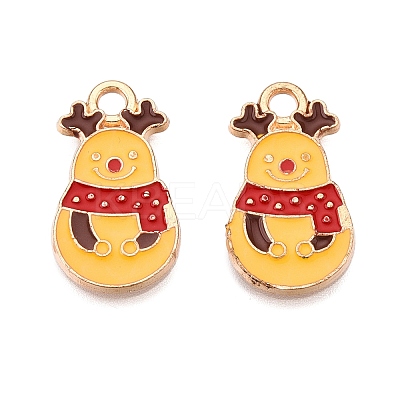 Christmas Theme Alloy Enamel Pendants ENAM-T020-10S-1