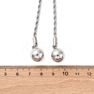 Round Brass Slider Lariat Necklaces for Women NJEW-G162-05P-1