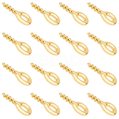 200Pcs Brass Screw Eye Pin Peg Bails KK-HY0003-40-1