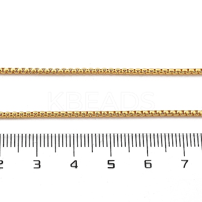 1.8mm Rack Plating Brass Box Chain Necklaces for Women Men MAK-L044-60G-2-1