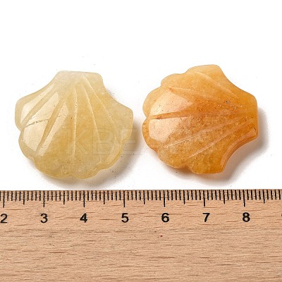 Natural Topaz Jade Carved Healing Shell Figurines G-K353-03I-1