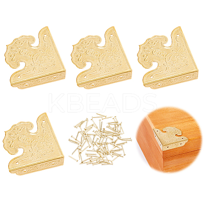 4Pcs Brass Box Corner Protectors FIND-FH0017-05G-1