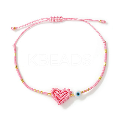 Glass Seed Bead & Glass Braided Bead Bracelets PP1183-9-1