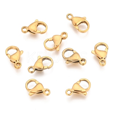 304 Stainless Steel Lobster Claw Clasps STAS-T040-PJ212-13-1