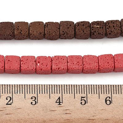 Handmade Porcelain Imitation Lava Rock Beads Strands PORC-P032-01B-M-1