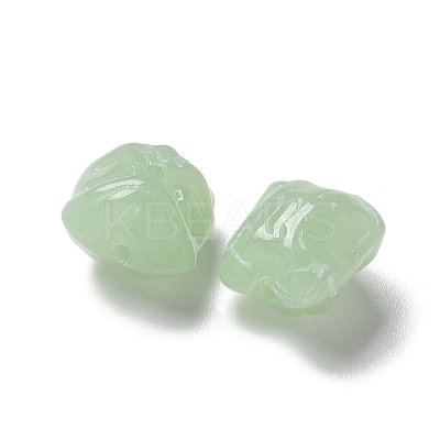 Baking Paint Transparent Glass Beads GLAA-C035-01G-1
