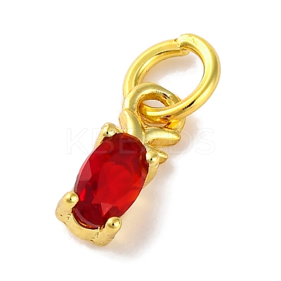 Rack Plating Brass Micro Pave Cubic Zirconia Charms KK-F881-03G-03-1