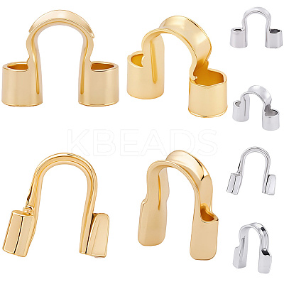 240Pcs 4 Styles Brass Wire Guardian and Protectors KK-BBC0019-11-1