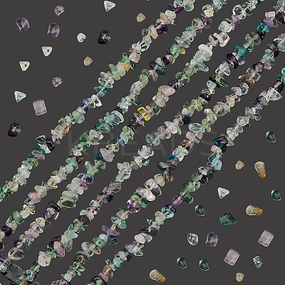 3 Strands Natural Fluorite Beads Strands G-PA0001-37-1