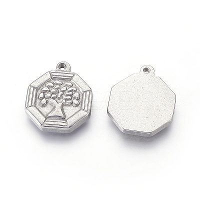 Non-Tarnish 304 Stainless Steel Pendants STAS-E444-20-1