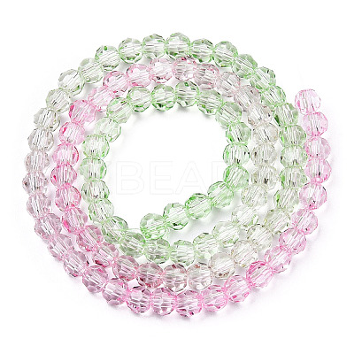 Transparent Glass Beads Strands X-GLAA-E036-07U-1