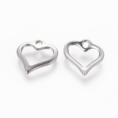 Tarnish Resistant 201 Stainless Steel Open Heart Charms LS-STAS-L233-022P-1