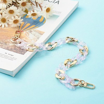 Transparent Spary Paint Acrylic Linking Rings Bag Handles AJEW-BA00092-1