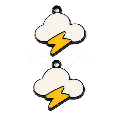 Spray Painted Alloy Enamel Pendants ENAM-T020-26-RS-1