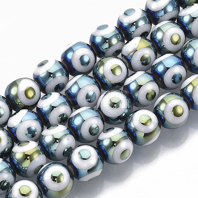 Electroplate Glass Beads Strands EGLA-T012-02D-1
