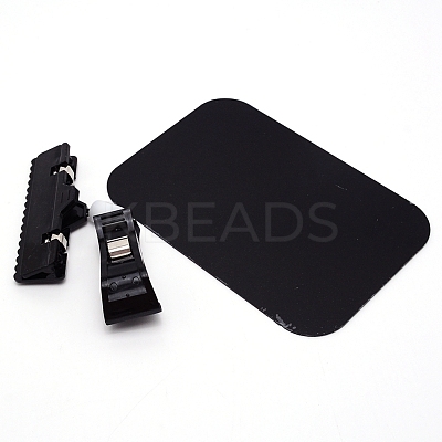 Erasable PVC Food Label Display Chalkboard Clip LS-ODIS-WH0010-06B-1