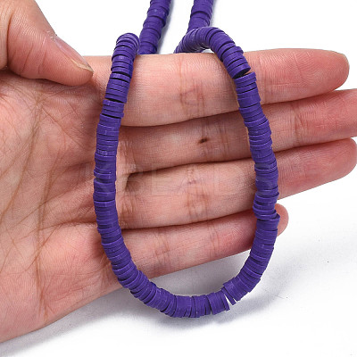Handmade Polymer Clay Beads Strands CLAY-R089-6mm-011-1