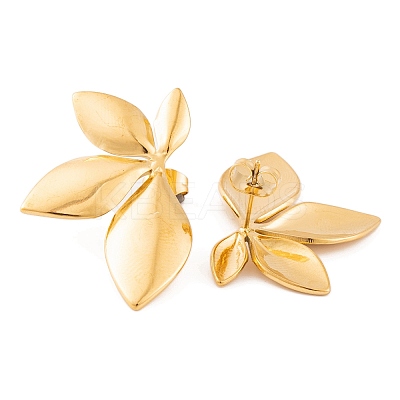 Ion Plating(IP) 304 Stainless Steel Stud Earrings for Women EJEW-L272-034G-04-1