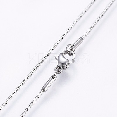Non-Tarnish 304 Stainless Steel Boston Link Chain Necklaces NJEW-O102-25P-1