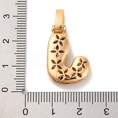 Brass Micro Pave Cubic Zirconia Pendants KK-C076-29J-G01-1
