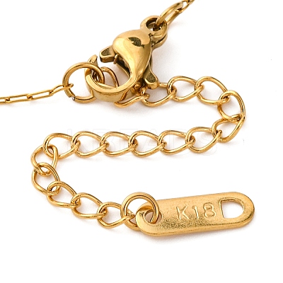 Ion Plating(IP) 304 Stainless Steel Paperclip Chain Necklaces NJEW-S004-04G-1