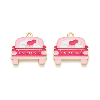 Valentine's Day Alloy Enamel Pendants ENAM-T023-24B-1