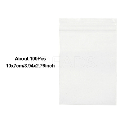 100Pcs Plastic Zip Top Bags OPP-YW0001-07D-1
