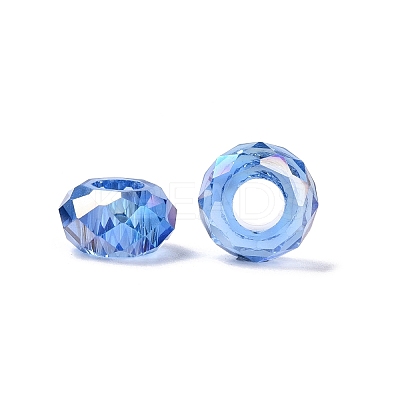 Transparent Glass European Beads GPDL-N005-D14mm-A13-1