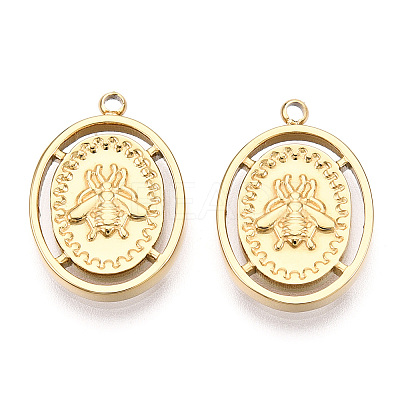 304 Stainless Steel Pendants STAS-T064-13G-1
