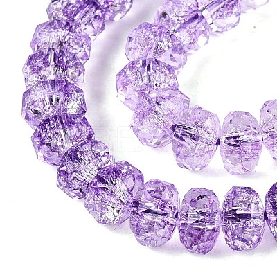 Crackle Transparent Glass Beads Strands GLAA-N068-03A-11-1