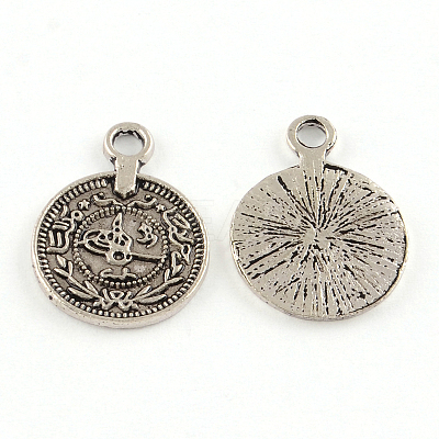 Tibetan Style Alloy Pendants TIBE-R295-047AS-FF-1