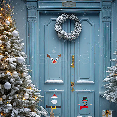 3Sets Christmas Theme Felt Cloth Cartoon Door Sticker Sets DIY-DR0001-67-1