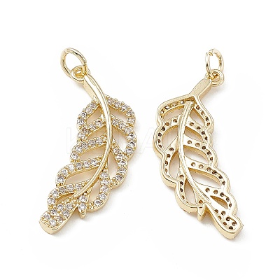 Brass Micro Pave Cubic Zirconia Pendants KK-E068-VB276-1