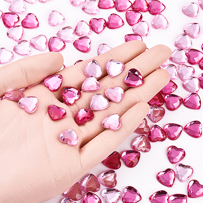 200Pcs 2 Colors Imitation Taiwan Acrylic Rhinestone Cabochons GACR-YW0001-06-1