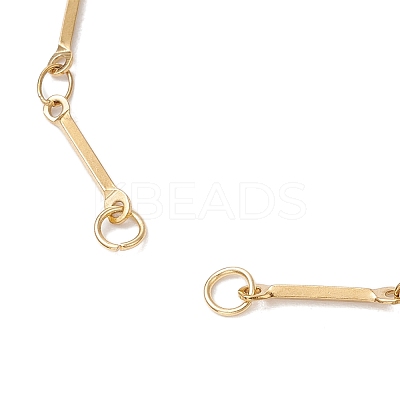 2Pcs 2 Colors 304 Stainless Steel Cuboid Bar Link Chain Bracelet Making AJEW-JB01319-1
