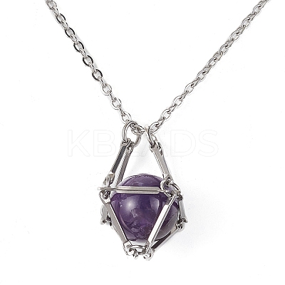 Tarnish Resistant 201 Stainless Steel Macrame Pouch Empty Stone Holder for Pendant Necklaces Making NJEW-JN04449-1