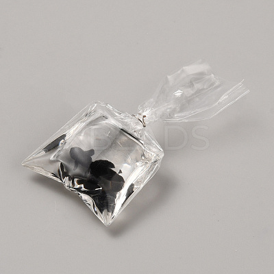Transparent Resin Big Pendants RESI-TAC0018-28C-1