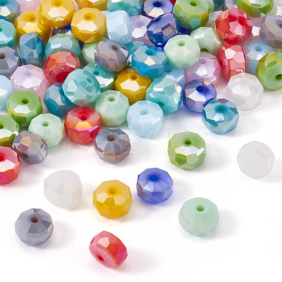 88Pcs 11 Colors AB Color Plated Electroplated Glass Beads EGLA-TA0001-53-1
