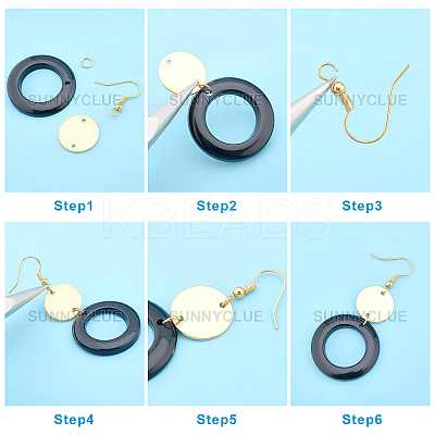 DIY Dangle Earring Making Kits DIY-SC0013-18G-1