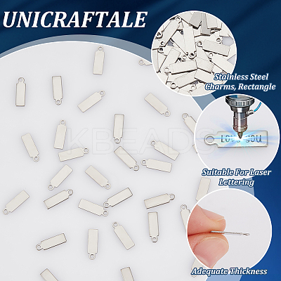 200Pcs 304 Stainless Steel Charms STAS-UN0059-38-1