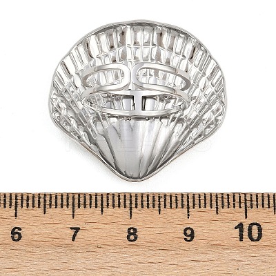 Adjustable 304 Stainless Steel Cuff Rings for Women RJEW-B135-05P-1